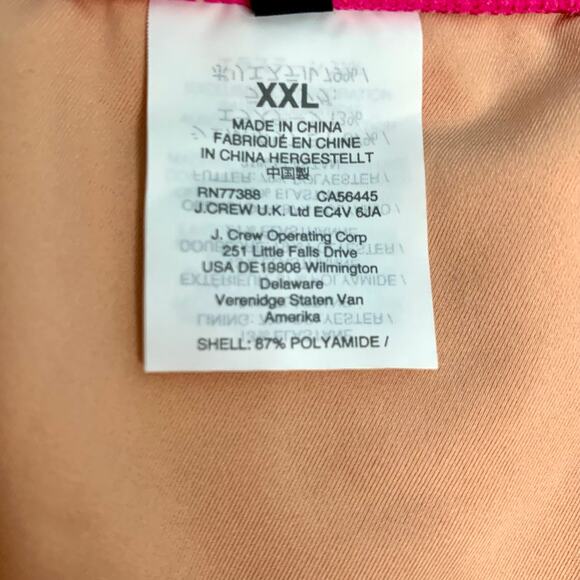 NWT J. Crew Pink Rickrack One Shoulder Bikini Top Size XXL - Picture 5 of 5